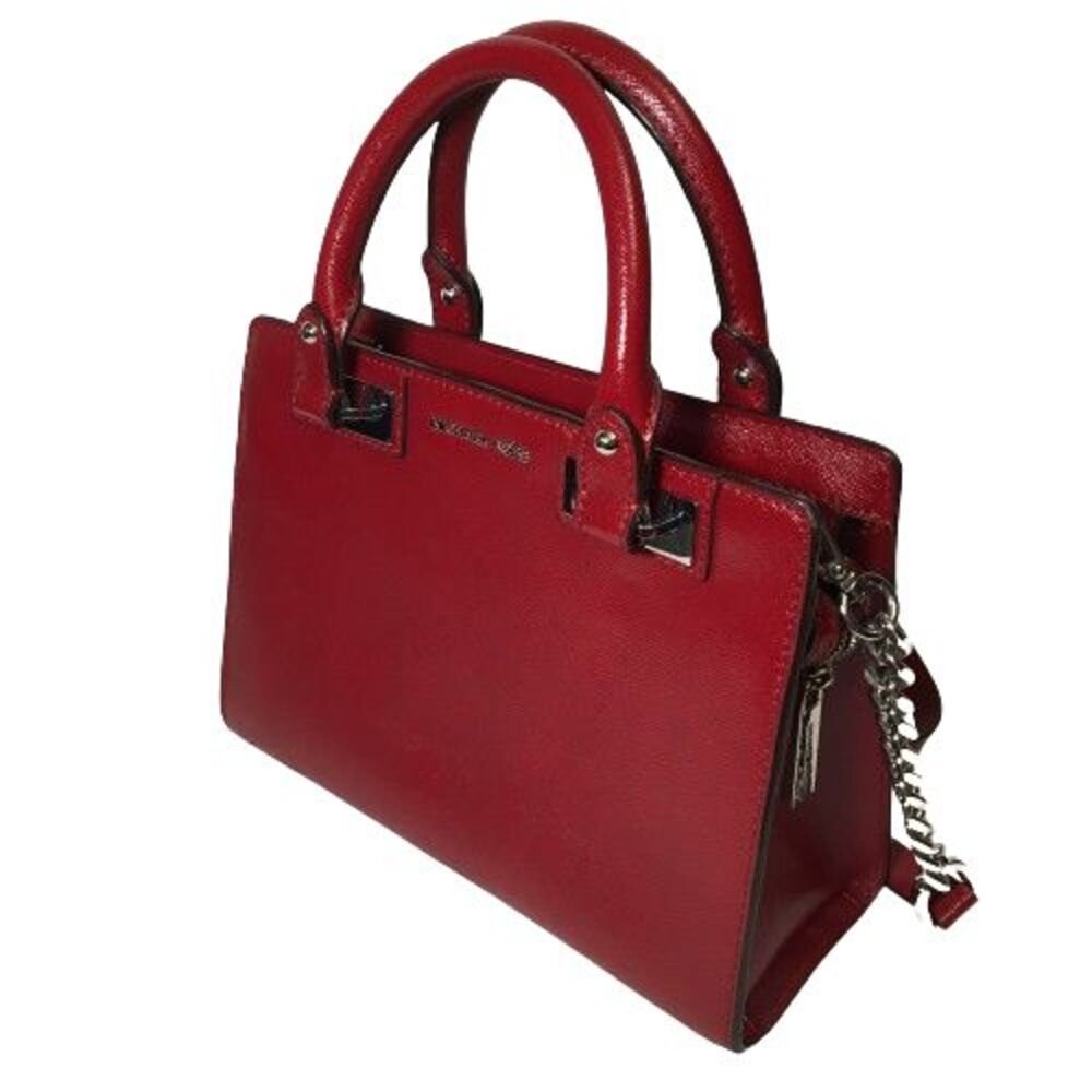 Michael Kors Quinn Saffiano Leather Small Satchel Messenger Crossbody Bag $298 - Picture 3 of 16